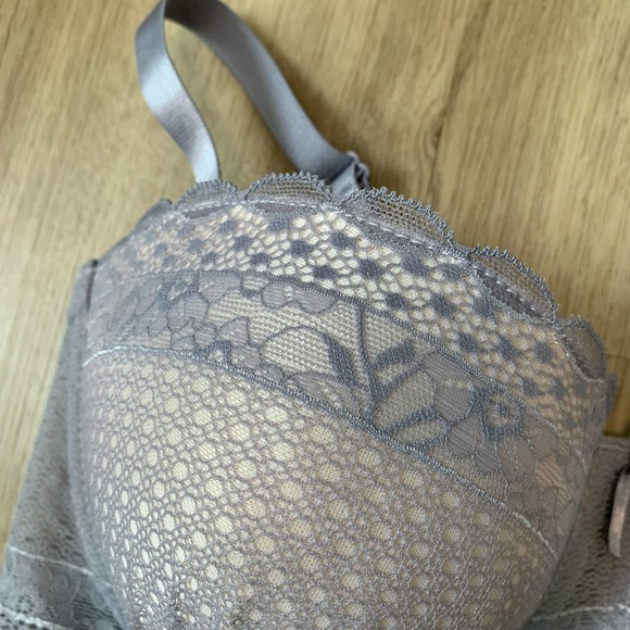 Rampage Intimates Womens Bra Size 42D Casual 3-Hook Light Purple Lacy Padded - Picture 6 of 16